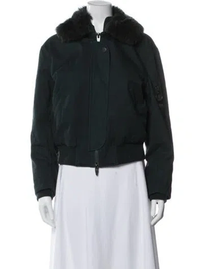 Pre-owned The Arrivals Fur Jacket In Green