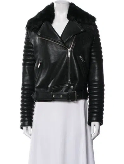 Pre-owned The Arrivals Lambskin Coat In Black