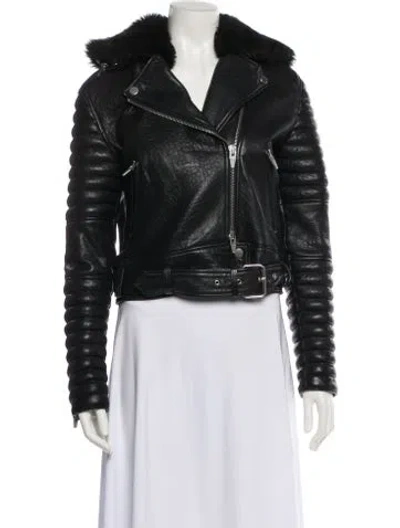 Pre-owned The Arrivals Lambskin Fur Jacket In Gray
