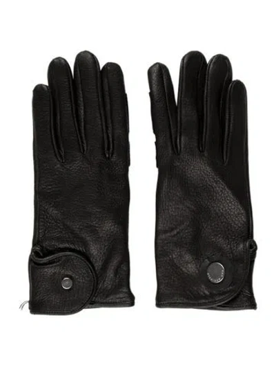 Pre-owned The Arrivals Leather Winter Gloves In Black