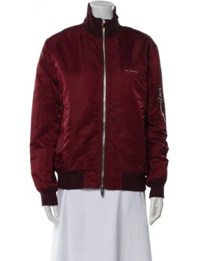 Pre-owned The Arrivals Nylon Bomber Jacket In Red