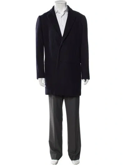 Pre-owned The Arrivals Overcoat In Blue