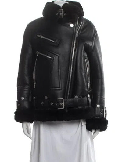 Pre-owned The Arrivals Shearling Coat W/ Tags In Blue