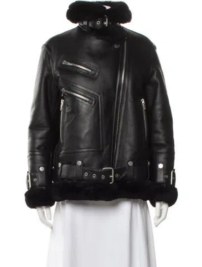 Pre-owned The Arrivals Shearling Faux Fur Jacket In Black