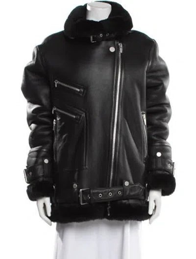 Pre-owned The Arrivals Shearling Faux Fur Jacket In Black
