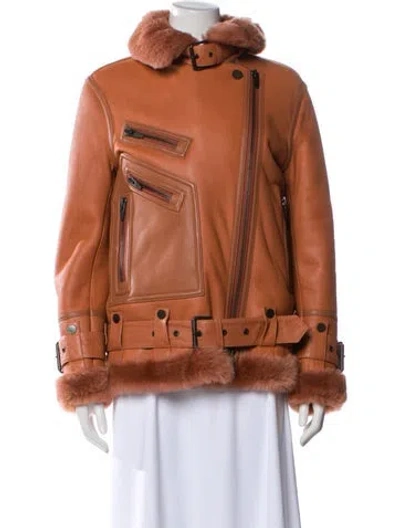 Pre-owned The Arrivals Shearling Fur Coat In Brown