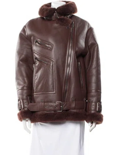 Pre-owned The Arrivals Shearling Fur Coat In Brown
