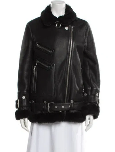 Pre-owned The Arrivals Shearling Fur Coat In Gray