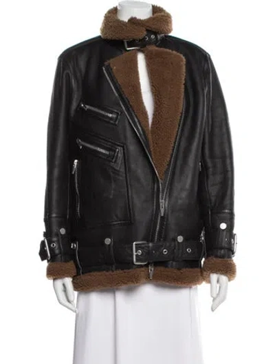 Pre-owned The Arrivals Shearling Fur Jacket In Black