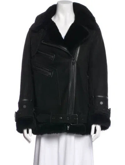 Pre-owned The Arrivals Shearling Fur Jacket In Black