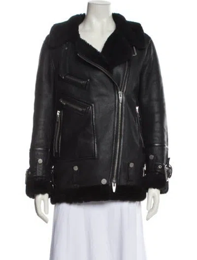 Pre-owned The Arrivals Shearling Fur Jacket In Black