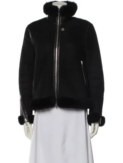 Pre-owned The Arrivals Shearling Fur Jacket In Black