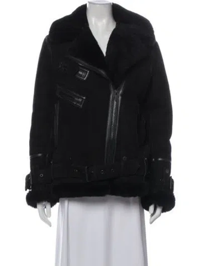 Pre-owned The Arrivals Shearling Fur Jacket In Black