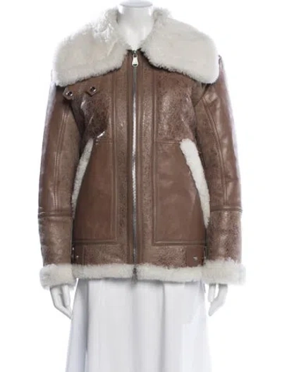 Pre-owned The Arrivals Shearling Fur Jacket In Neutral