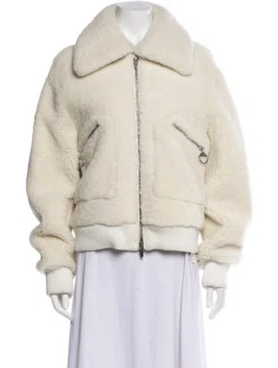 Pre-owned The Arrivals Shearling Fur Jacket In Neutral