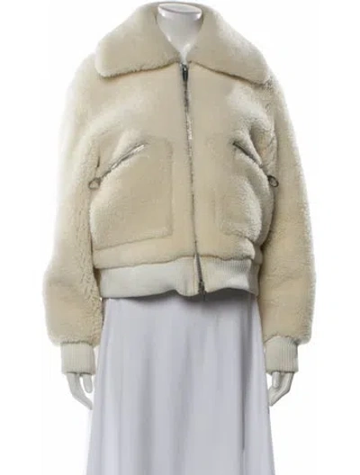 Pre-owned The Arrivals Shearling Fur Jacket In Neutral