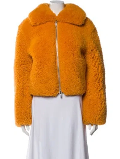 Pre-owned The Arrivals Shearling Fur Jacket In Orange