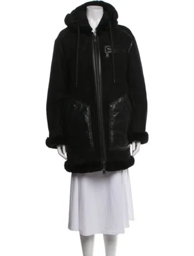Pre-owned The Arrivals Shearling Parka In Black