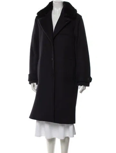 Pre-owned The Arrivals Virgin Wool Coat In Blue