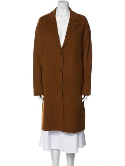 Pre-owned The Arrivals Virgin Wool Coat In Brown