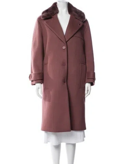 Pre-owned The Arrivals Virgin Wool Coat In Pink