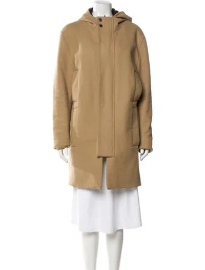 Pre-owned The Arrivals Virgin Wool Peacoat In Brown