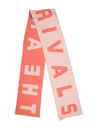 Pre-owned The Arrivals Wool Printed Scarf In Orange