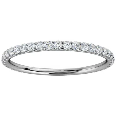 Pre-owned The Art Of Jewels Signature 14k White Gold Mini Carole Micro-prong Diamond Ring '1/4 Ct. Tw'