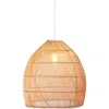 The Artisan & Company Bell Shaped Rattan Pendant Light In Natural