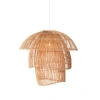 The Artisan & Company Cascade Natural Rattan 3 Tier Pendant Light In Natural