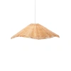 The Artisan & Company Lotus Rattan Pendant Ceiling Light In Natural