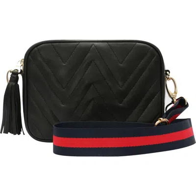The Artisan & Company Mini Quilted Leather Camera Bag In Black