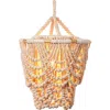 The Artisan & Company Natural Wood Beaded 26 In. Chandelier In Natural
