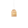 The Artisan & Company Small Bell Rattan Pendant Hanging Light In Natural