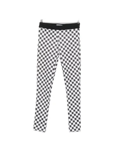 The Artistylist Checkerboard-print Cropped Trousers In Black