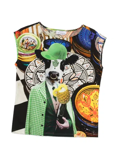 The Artistylist Cow Graphic-print T-shirt In Multi