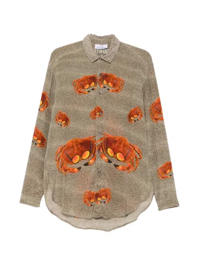 The Artistylist Crab-print Shirt In Neutral
