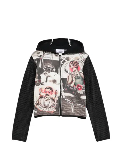 The Artistylist Graphic-print Hooded Jacket In Black