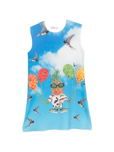 The Artistylist Graphic-print Mini Dress In Blue