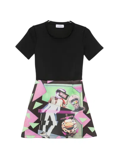 The Artistylist Graphic-print Short-sleeve Dress In Pink