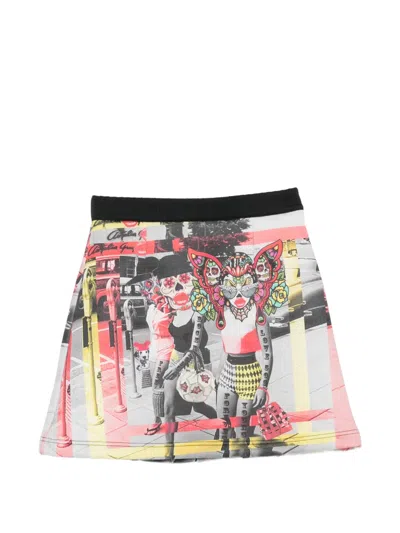 The Artistylist Graphic-print Silk Mini Skirt In Multi