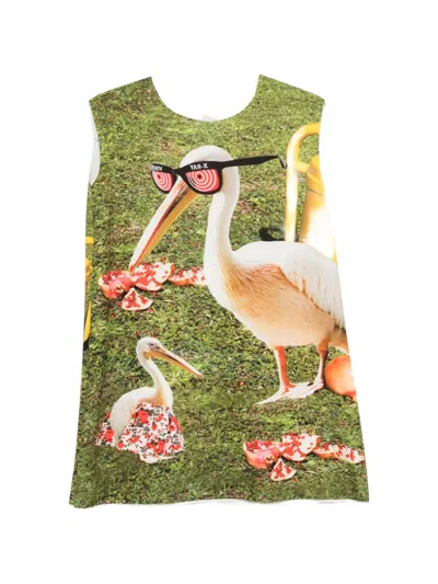 The Artistylist Graphic-print Sleeveless Mini Dress In Green