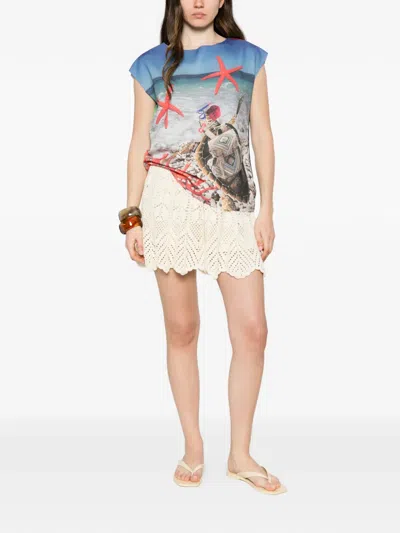 The Artistylist Graphic-print Sleeveless Tank Top In Blue