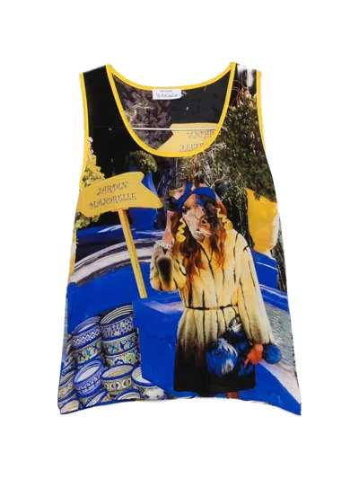 The Artistylist Graphic-print Tank Top In Blue