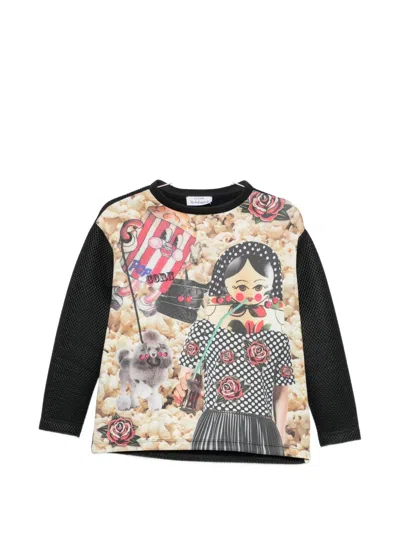 The Artistylist Graphic-print Textured-finish Sweatshirt In Multi