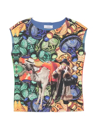 The Artistylist Graphic-print T-shirt In Blue