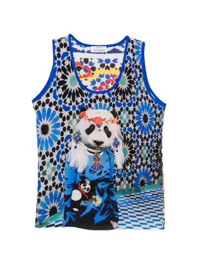 The Artistylist Panda-printed Tank Top In Multi