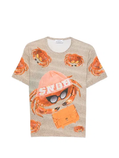 The Artistylist Snow Crabs Crab-print T-shirt In Neutral