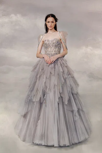 The Atelier Couture Antoinette Gown In Gray