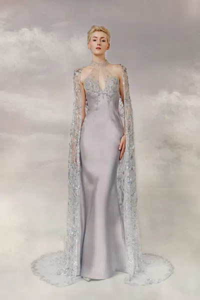 The Atelier Couture Danae Gown In Gray